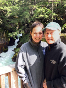 Molly with her father, Jonathan Hines.